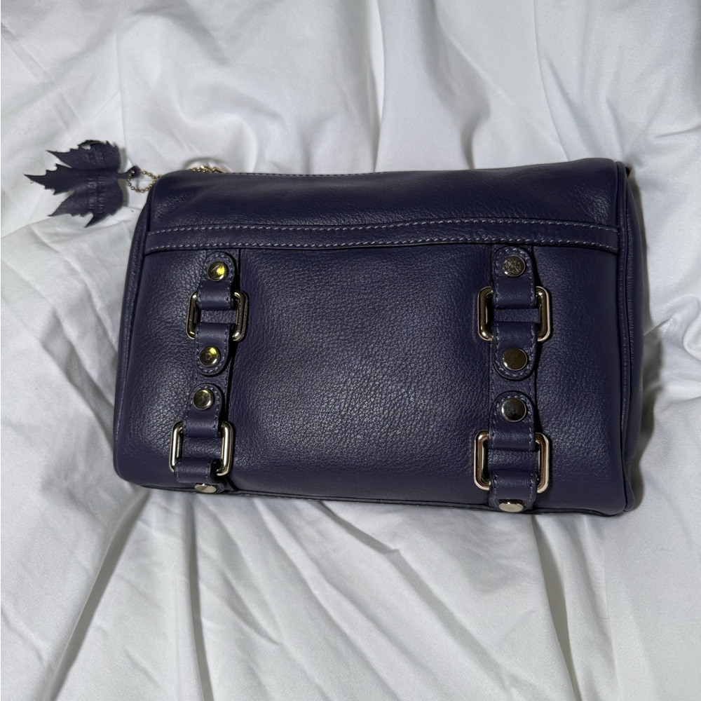 Genuine Leather Purple Bag Crossbody Purse